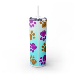 Glitter Dog Paw Prints 20oz Tumbler - Back