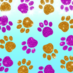 Glitter Dog Paw Prints 20oz Tumbler - Render
