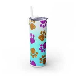 Glitter Dog Paw Prints 20oz Tumbler - Right