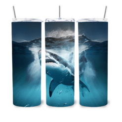 Great White Shark 20oz Tumbler - Lifestyle