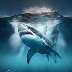 Great White Shark 20oz Tumbler - Render