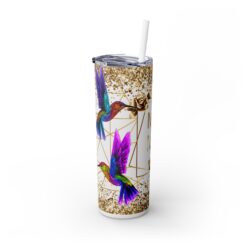 Hummingbirds MAMA on White Background 20oz Tumbler - Left