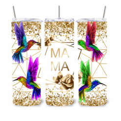 Hummingbirds MAMA on White Background 20oz Tumbler - Lifestyle