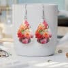 June Birth Month Rose Teardrop Earrings - Lifestyle