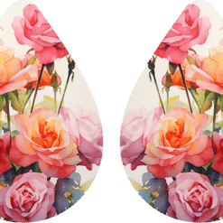 June Birth Month Rose Teardrop Earrings - Render