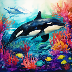 Killer Whale 20oz Tumbler - Render