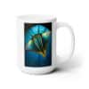 Manta Ray Stained Glass Abstract #2 15oz Mug - Right