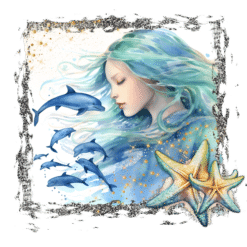 Mermaid and Dolphins 15oz Mug - Render