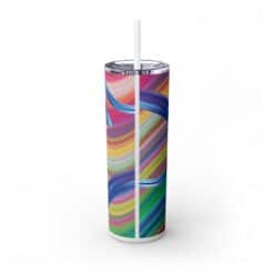 Multi-Colour Brush Strokes Abstract 20oz Tumbler - Back