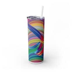 Multi-Colour Brush Strokes Abstract 20oz Tumbler - Left