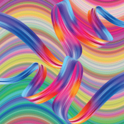 Multi-Colour Brush Strokes Abstract 20oz Tumbler - Render