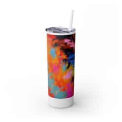 Multicolour Watercolour Abstract 20oz Tumbler - Left