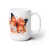 Orange and Black Butterflies 15oz Mug - Right