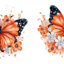 Orange and Black Butterflies 15oz Mug - Wrap