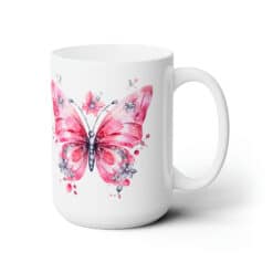 Pink Butterflies 15oz Mug - Right