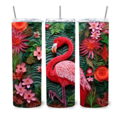Pink Flamingo 20oz Tumbler - Lifestyle