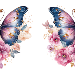 Pink and Blue Butterflies 15oz Mug - Wrap