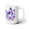 Purple Butterflies 15oz Mug - Right