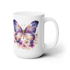 Purple and Gold Butterflies 15oz Mug - Right