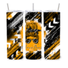 Race Mom Yellow and Black Abstract 20oz Tumbler - Lifestyle