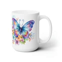 Rainbow Butterflies 15oz Mug - Right