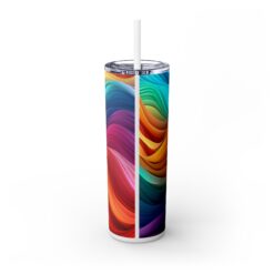 Rainbow Wave Abstract 20oz Tumbler - Back