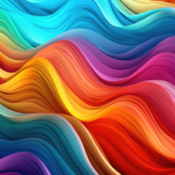 Rainbow Wave Abstract 20oz Tumbler - Render