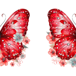 Red Butterflies 15oz Mug - Wrap