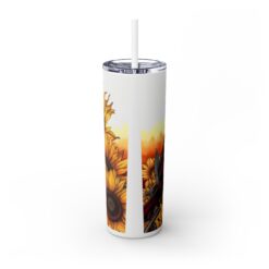 Red Cardinal Among Sunflowers 20oz Tumbler - Back