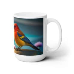 Red Spring Bird 15oz Mug - Right