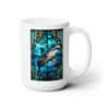 Shark #2 Stained Glass Abstract 15oz Mug - Right