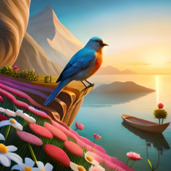 Spring Bird 20oz Tumbler - Render