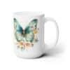 Teal Butterflies 15oz Mug - Right