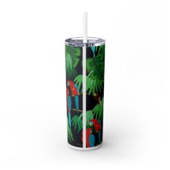 Tropical Summer Parrots in Palm Trees 20oz Tumbler - Back