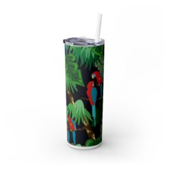 Tropical Summer Parrots in Palm Trees 20oz Tumbler - Left