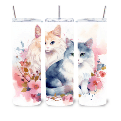 Two Long Haired Cats 20oz Tumbler - Lifestyle