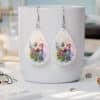 Butterfly Watercolour Floral Teardrop Earrings #6 - Lifestyle