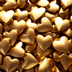 3D Gold Hearts 20oz Tumbler - Render