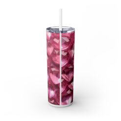3D Pink Crystal Hearts 20oz Tumbler - Back