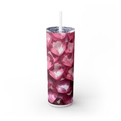 3D Pink Crystal Hearts 20oz Tumbler - Front