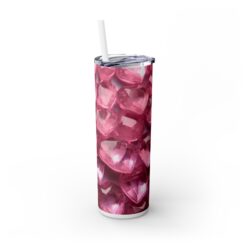3D Pink Crystal Hearts 20oz Tumbler - Right