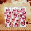 3D Pink Crystal Hearts with Whitespace 20oz Tumbler - Lifestyle