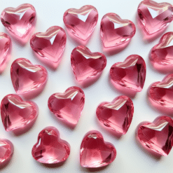 3D Pink Crystal Hearts with Whitespace 20oz Tumbler - Render