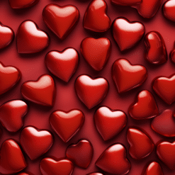 3D Red Hearts with Red Background 20oz Tumbler - Render