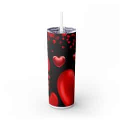 3D Red LOVE with Red Hearts 20oz Tumbler - Front