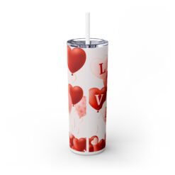3D Red and Pink LOVE Balloons 20oz Tumbler - Back
