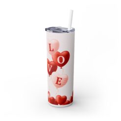 3D Red and Pink LOVE Balloons 20oz Tumbler - Left