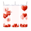 3D Red and Pink LOVE Balloons 20oz Tumbler - Lifestyle