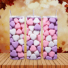 Pink, Purple and White Heart Candies 20oz Tumbler - Lifestyle