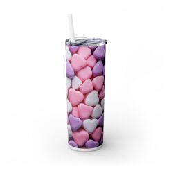 Pink, Purple and White Heart Candies 20oz Tumbler - Right